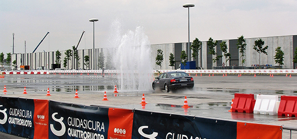 Impianto simulazione pioggia rettilineo