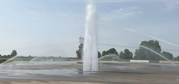 Muro acqua a lama continua