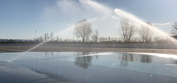 Muro acqua a lama continua